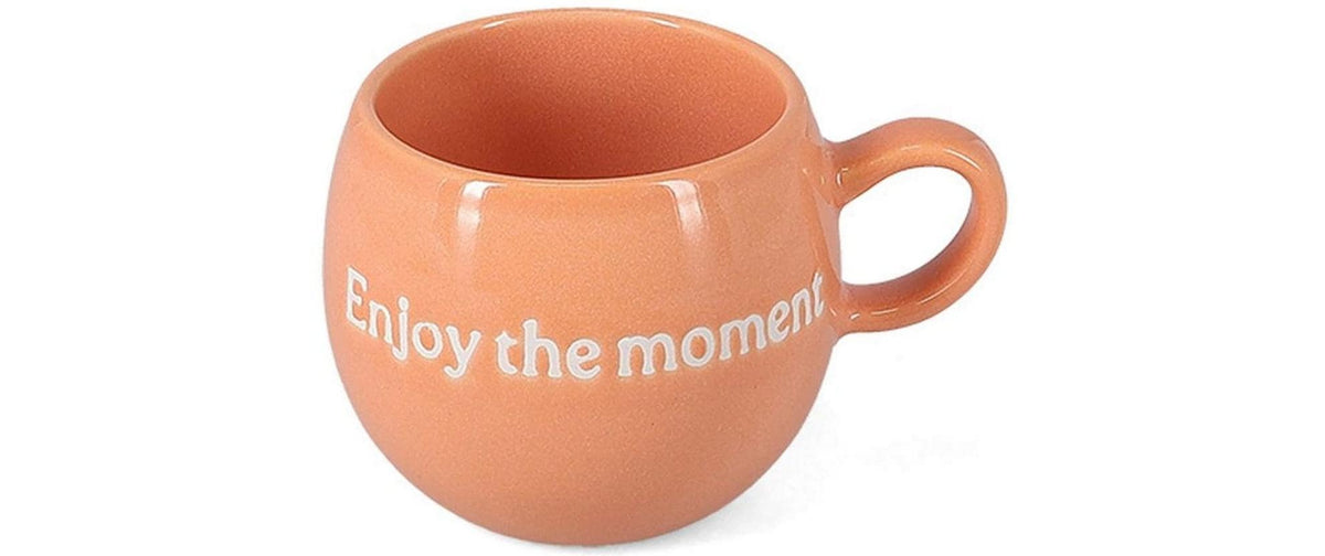 Salt & Pepper Tasse Enjoy the moment – 420 ml, Steinzeug, Orange, spülmaschinenfest, mikrowellengeeignet