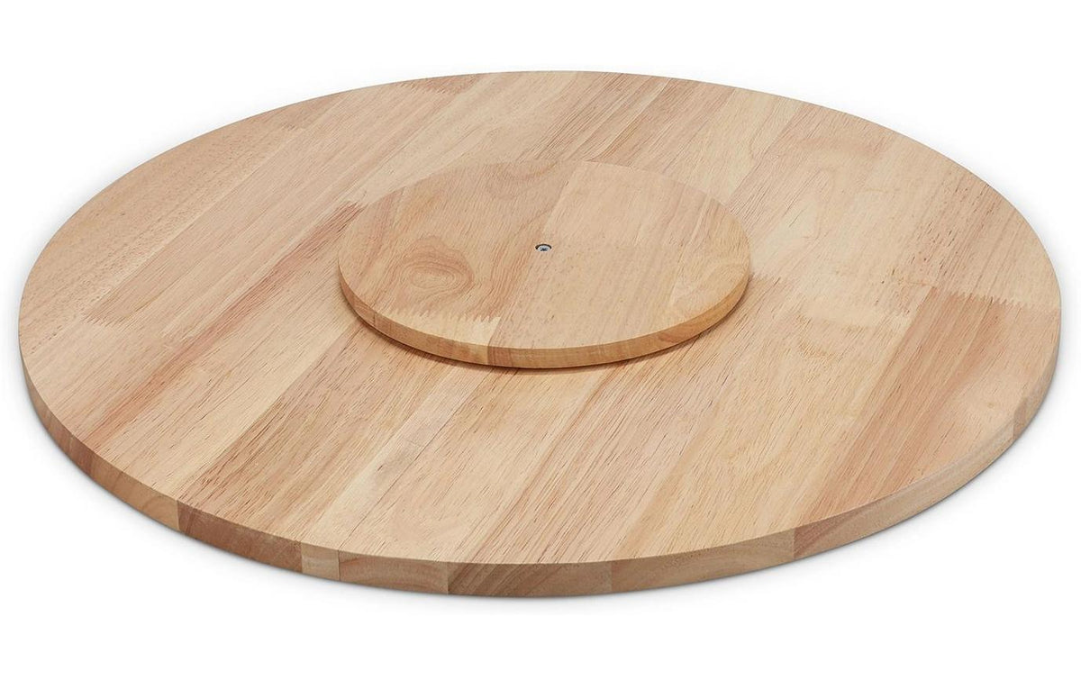 Salt & Pepper Servierplatte Essenza – Ø 45 cm, H 2,5 cm, Holz (Kautschukholz), Braun, nicht spülmaschinenfest