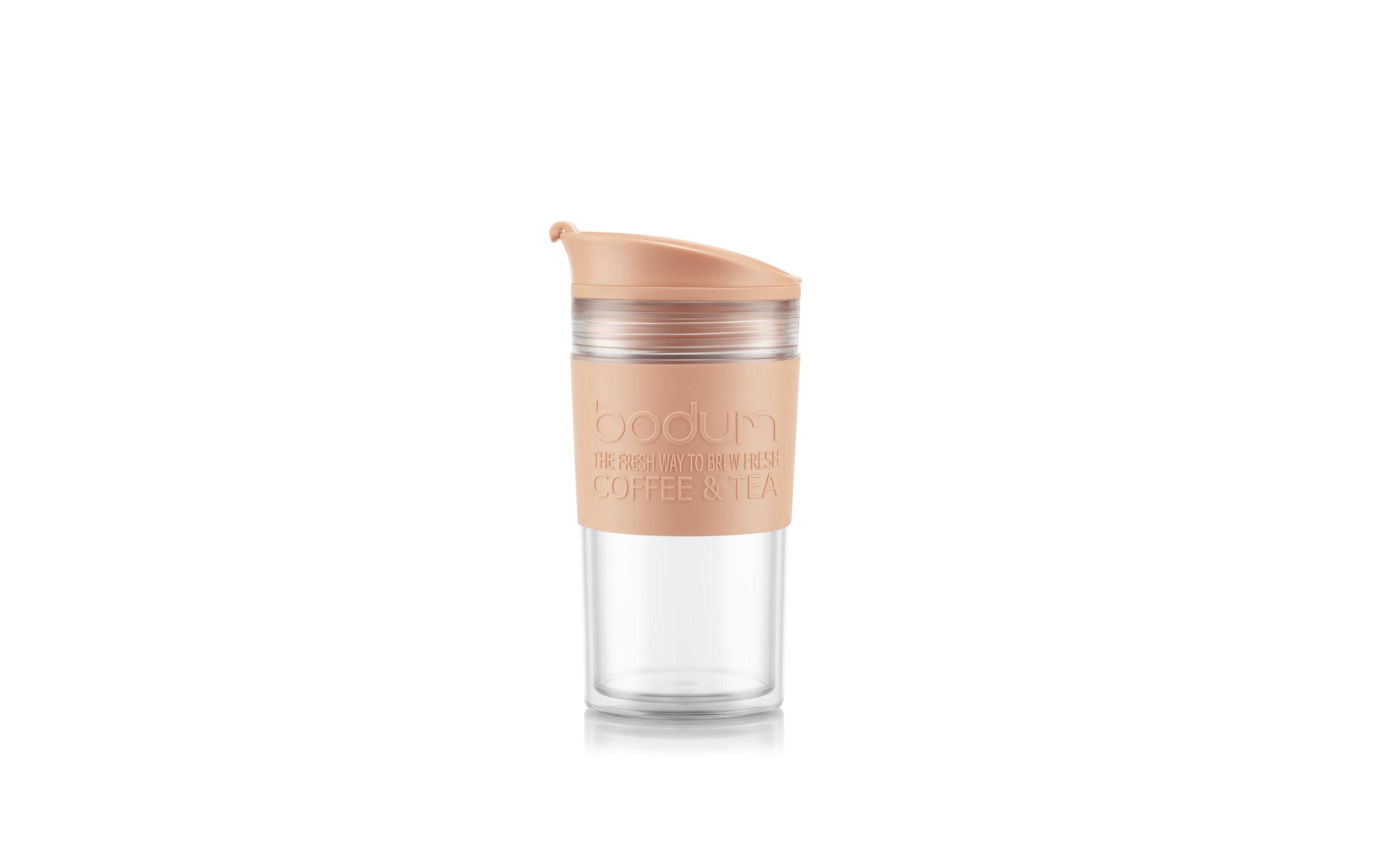 Bodum Thermobecher – 350 ml, Kunststoff, Beige/Rosa, doppelwandig