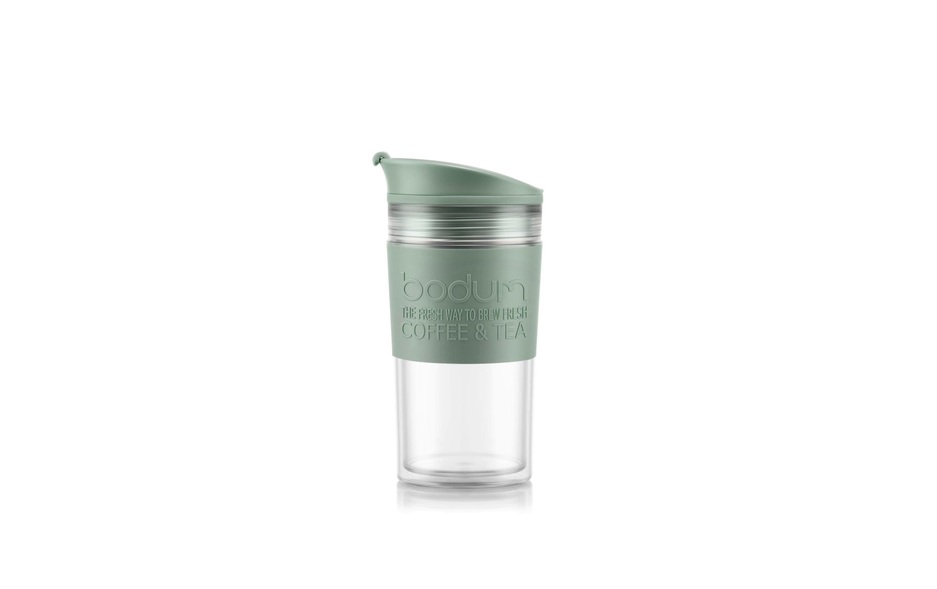 Bodum Travel Mug Thermobecher 350 ml – doppelwandig, Kunststoff, grün