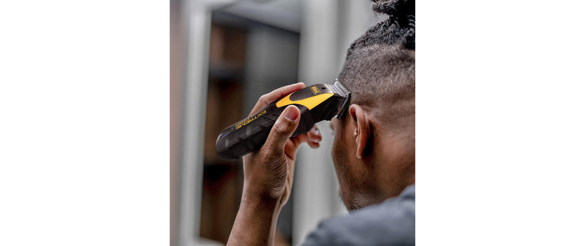 Wahl Haarschneider Extrem Grip Kabellos – Akku 120 min, 0,7–3 mm – Metall, Schwarz/Gelb
