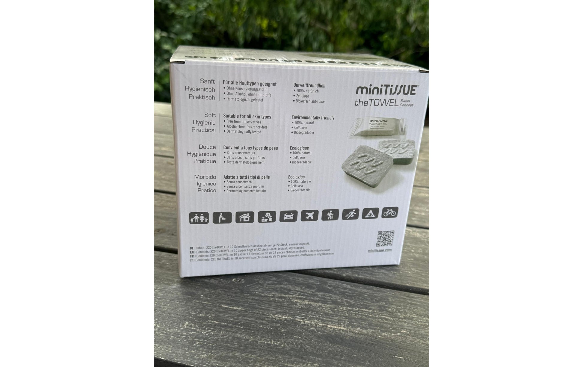 Minitissue Falthandtücher – Pack 4 × 10 × 22 Stück