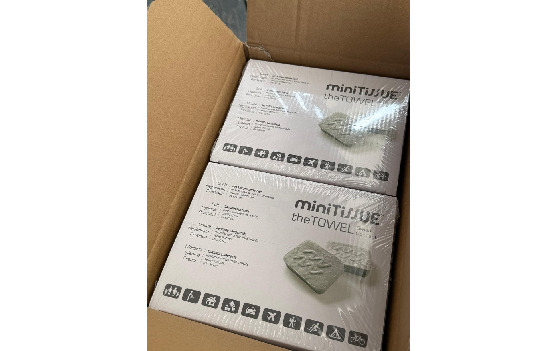 Minitissue Falthandtücher – Pack 4 × 10 × 22 Stück