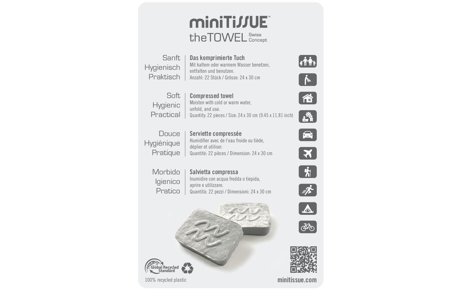 Minitissue Falthandtücher – Box 220 Blatt