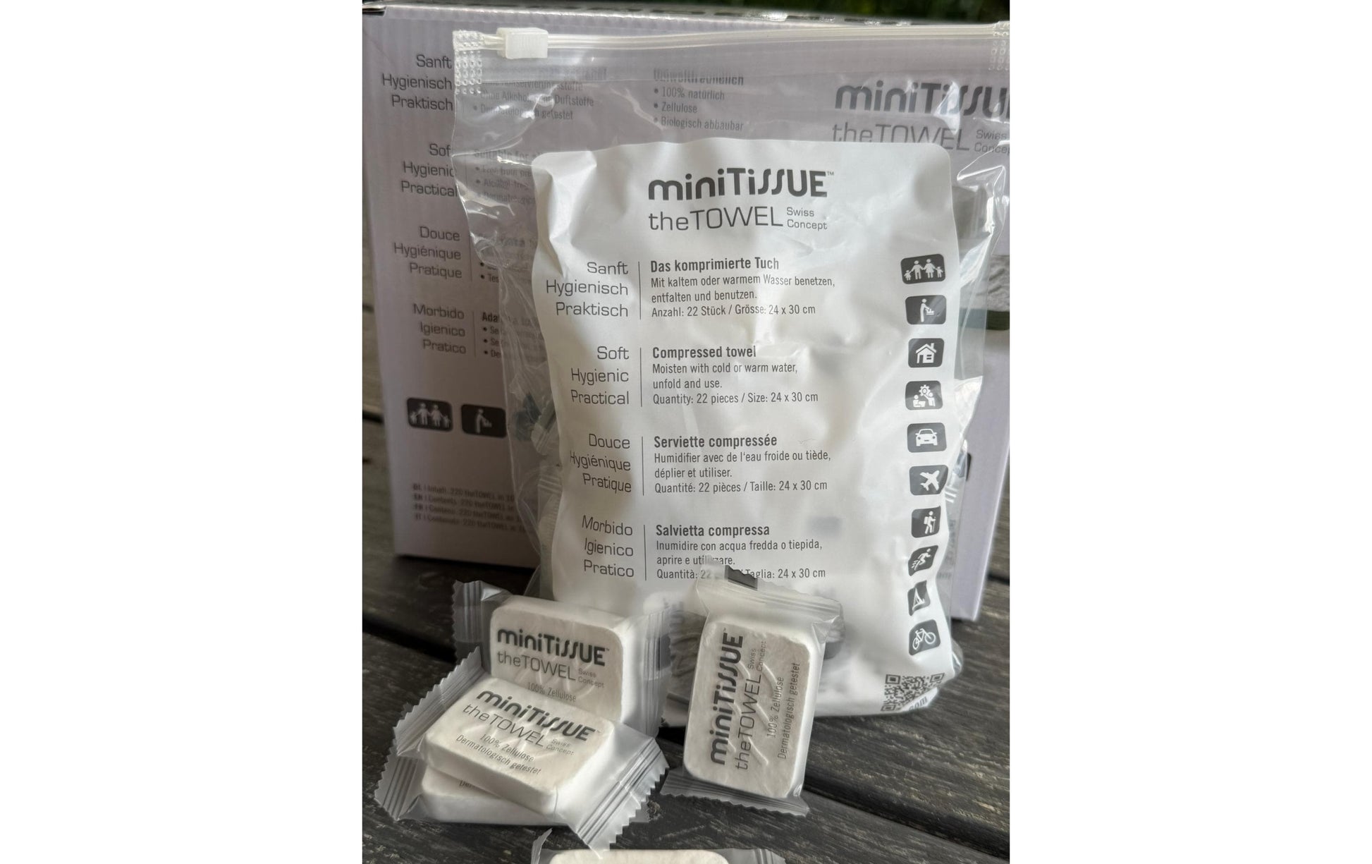 Minitissue Falthandtücher – Pack 4 × 10 × 22 Stück