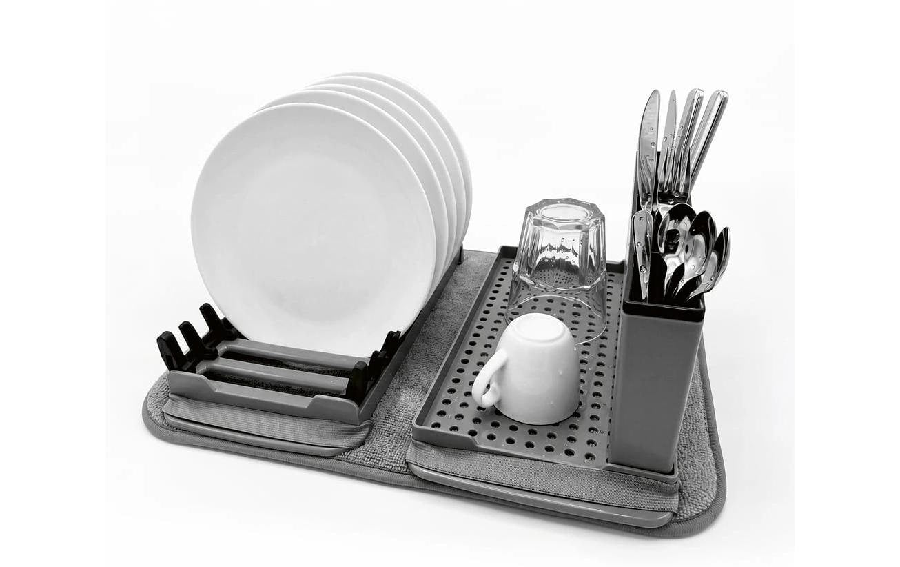 Easymaxx Abtropfgestell 43 × 33 × 13 cm, Kunststoff, Grau