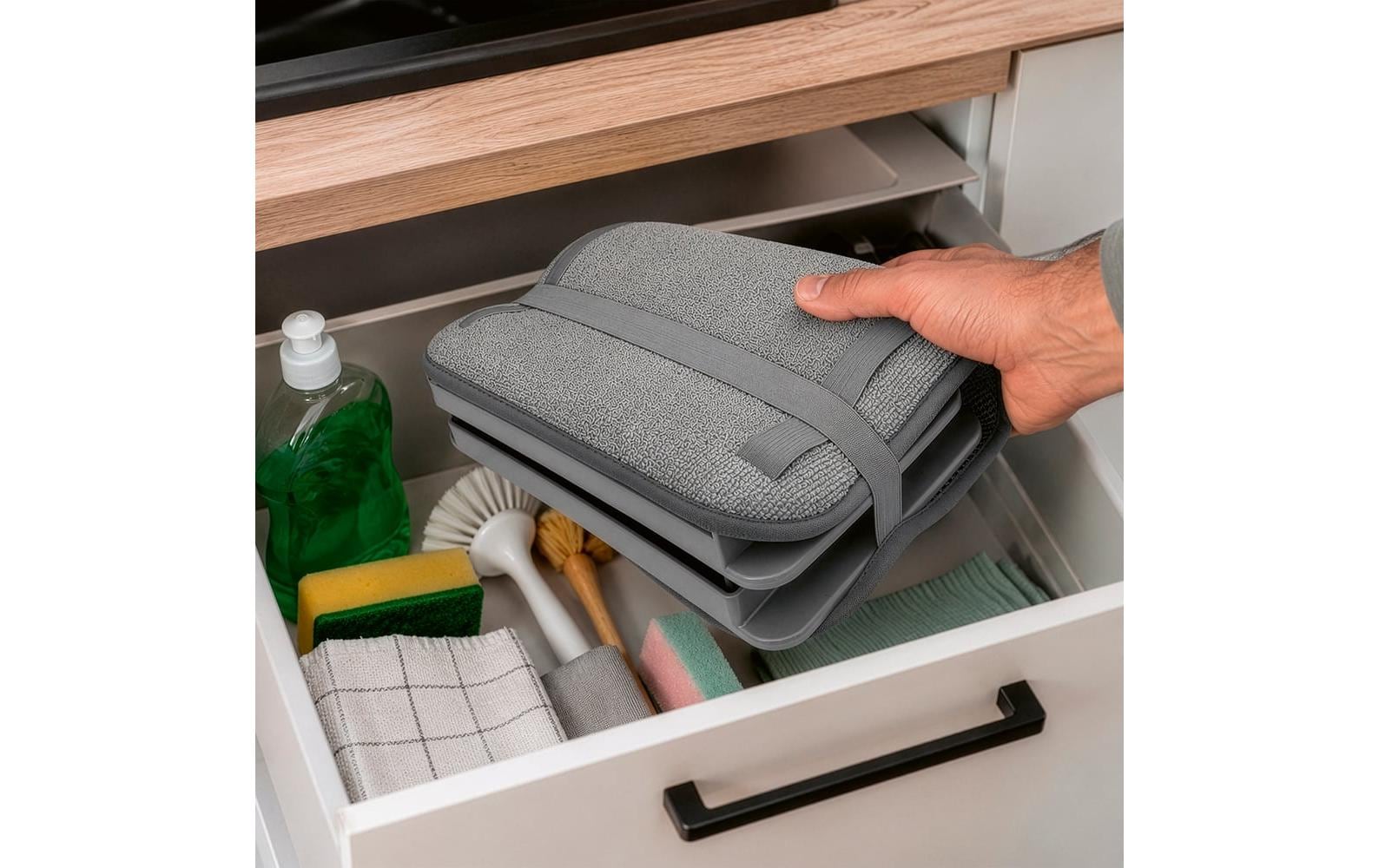 Easymaxx Abtropfgestell 43 × 33 × 13 cm, Kunststoff, Grau