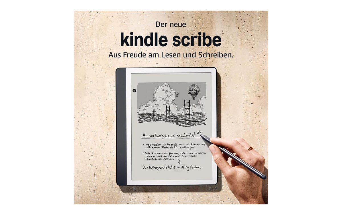 Amazon Kindle Scribe 2024 Anthrazit – 10,2" E Ink, 16 GB, IPX8, mit Stylus