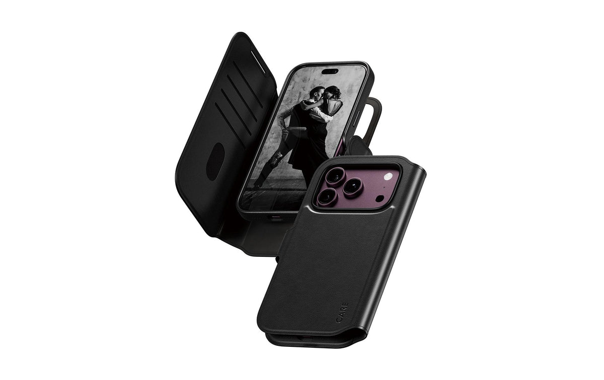 PanzerGlass CARE Tango Wallethülle – für Apple iPhone 18 Pro/17 Pro, MagSafe, PC, Schwarz