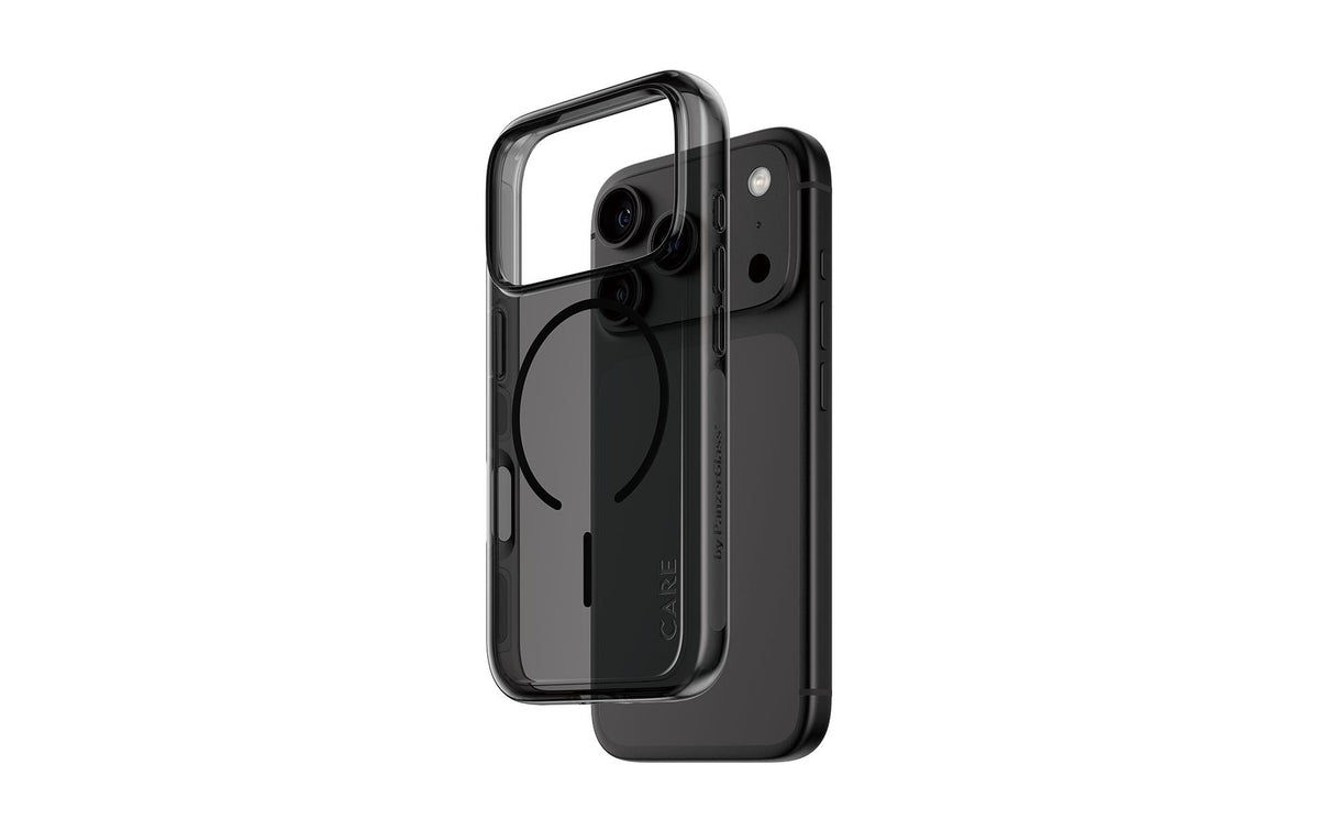 PanzerGlass CARE Smokey Backcover – für Apple iPhone 18 Pro / 17 Pro, Smokey Black, bis 4,8 m sturzsicher