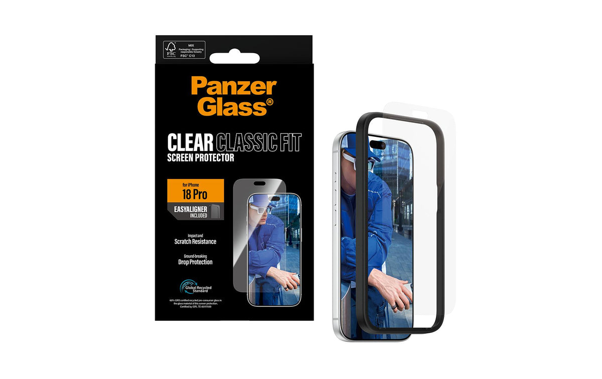 PanzerGlass Displayschutz (Folie), Case Friendly – für iPhone 18 Pro – mit Applikator