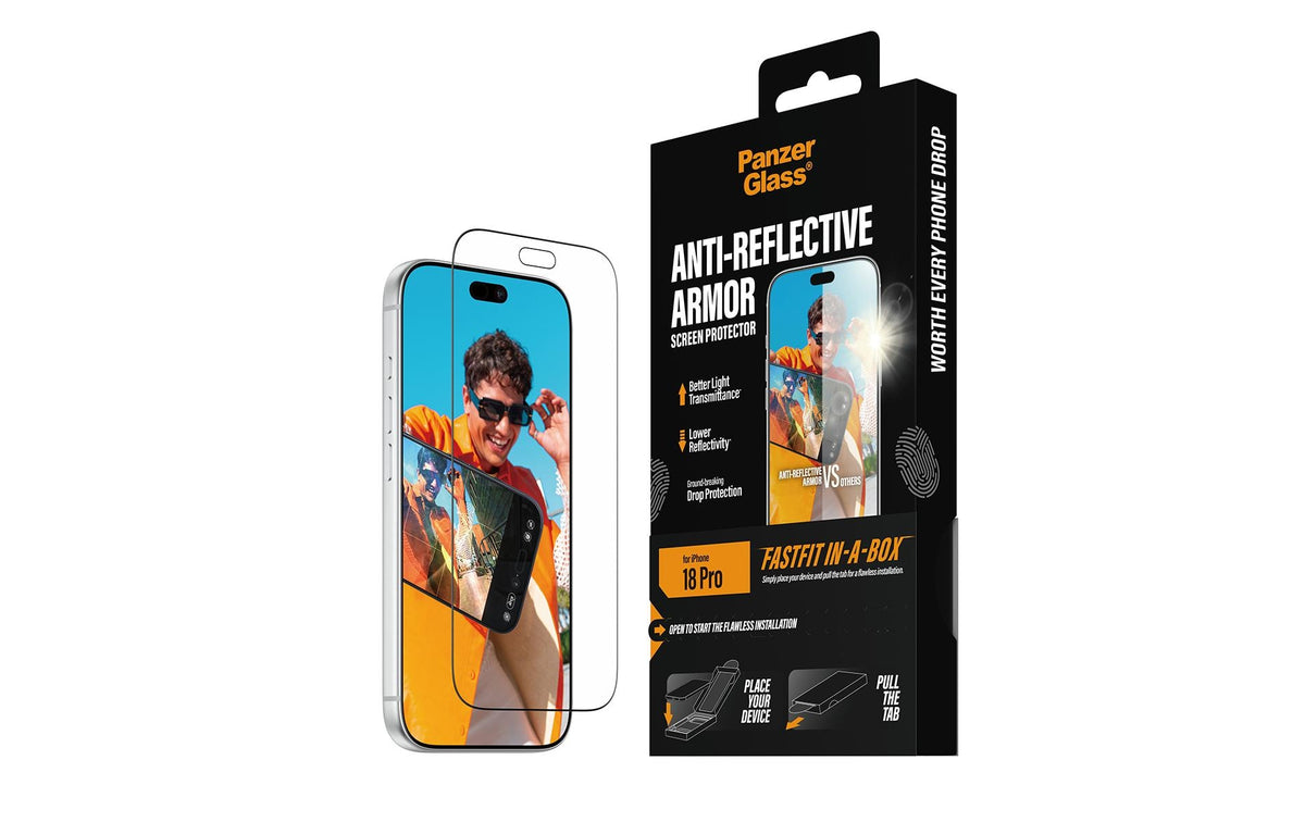 PanzerGlass Displayschutz (Folie), Antireflex – für iPhone 17 Pro/iPhone 18 Pro