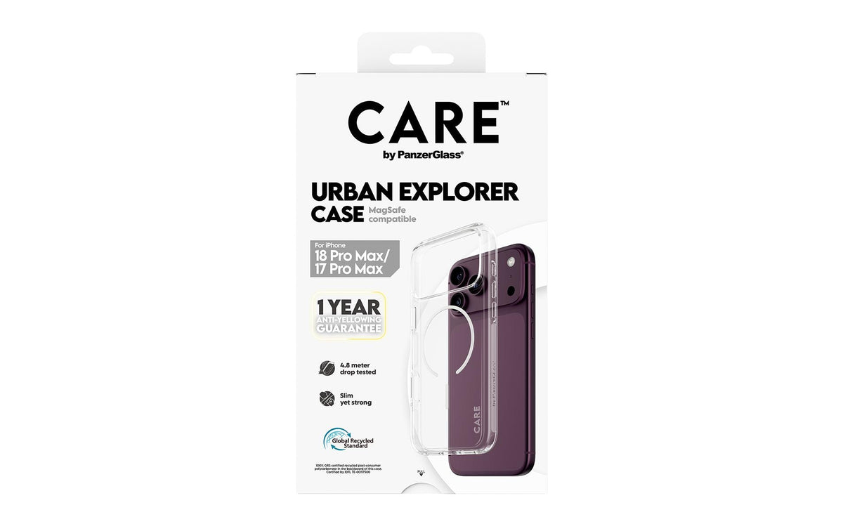 PanzerGlass CARE Urban Explorer Backcover – für Apple iPhone 18 Pro Max / iPhone 17 Pro Max, Transparent