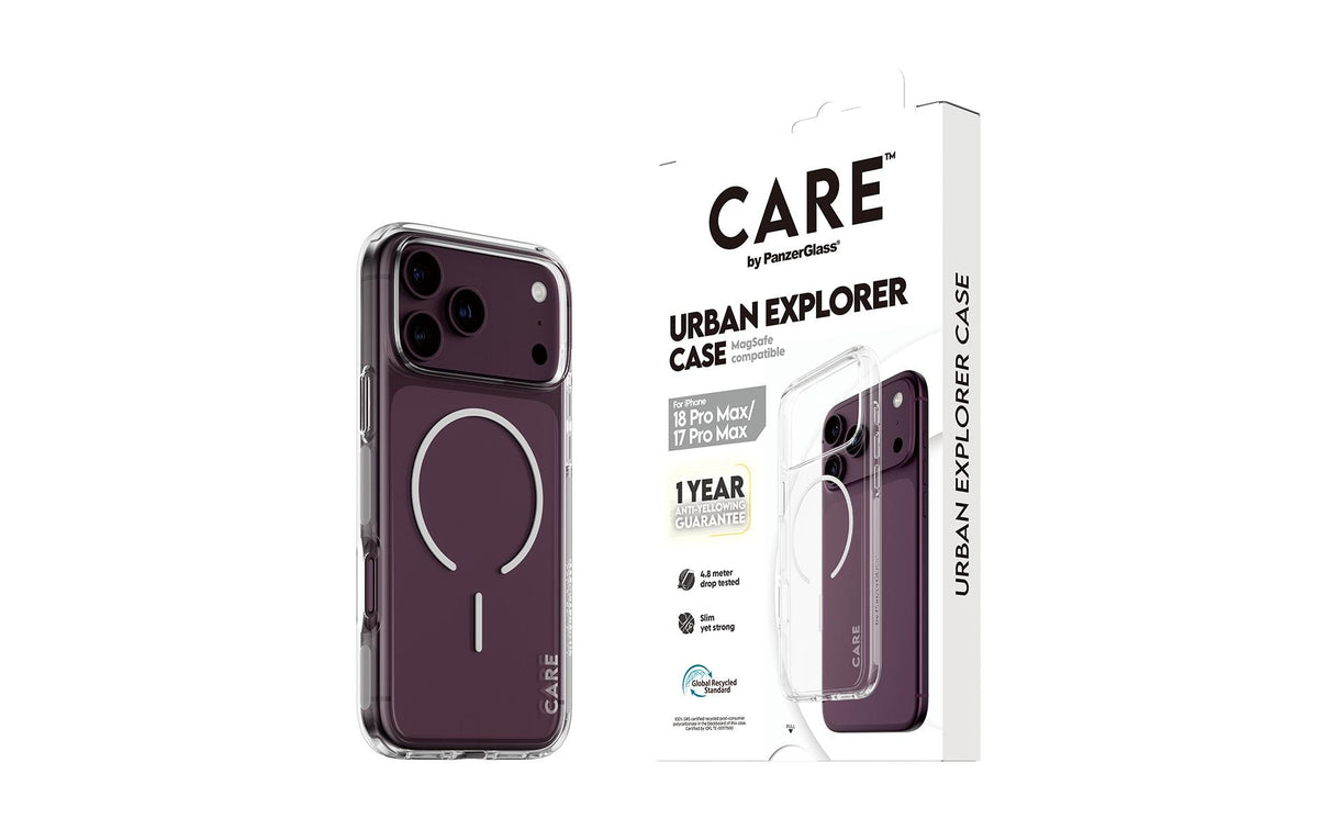PanzerGlass CARE Urban Explorer Backcover – für Apple iPhone 18 Pro Max / iPhone 17 Pro Max, Transparent