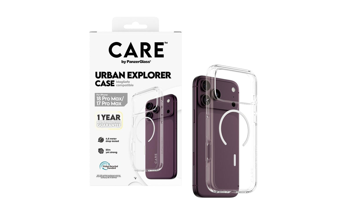 PanzerGlass CARE Urban Explorer Backcover – für Apple iPhone 18 Pro Max / iPhone 17 Pro Max, Transparent