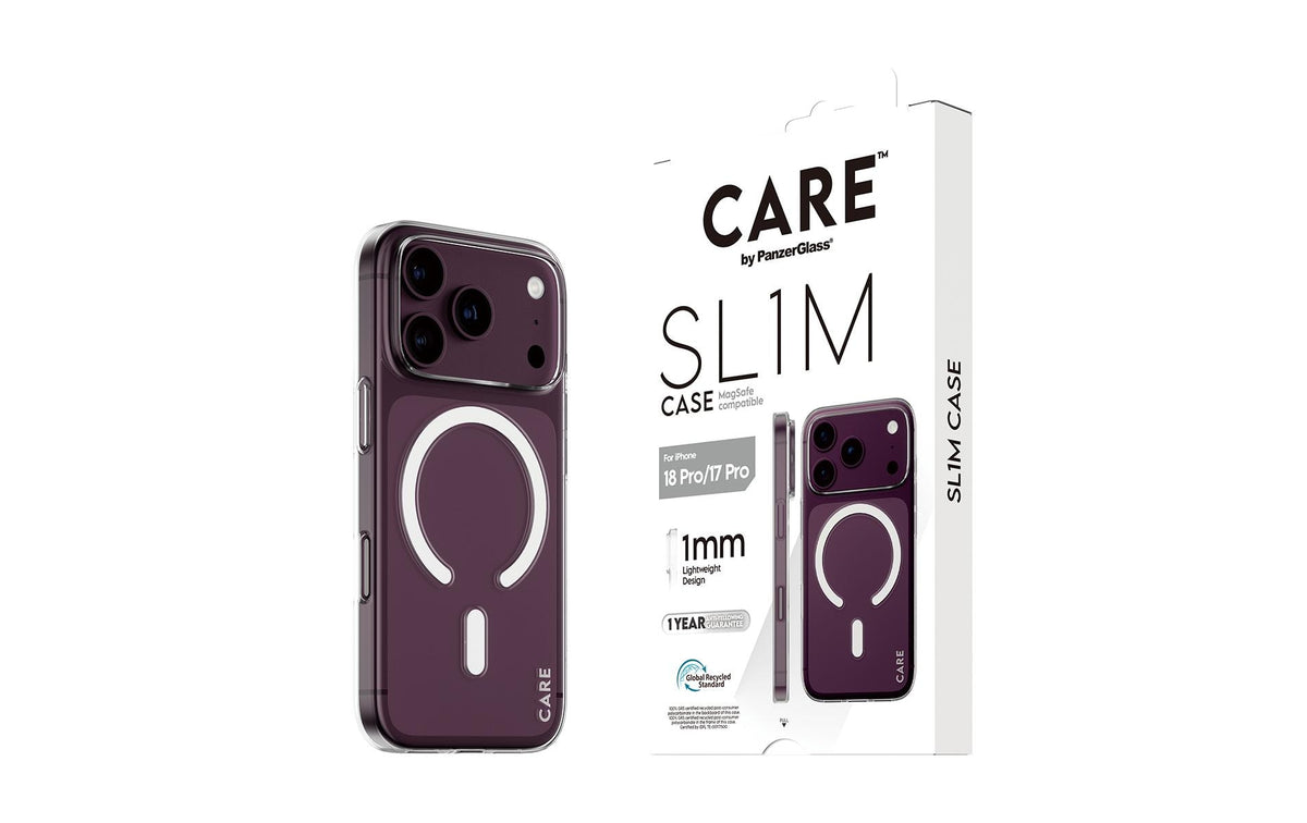 PanzerGlass CARE SL1M Backcover – für Apple iPhone 18 Pro, iPhone 17 Pro, MagSafe, PC, Transparent