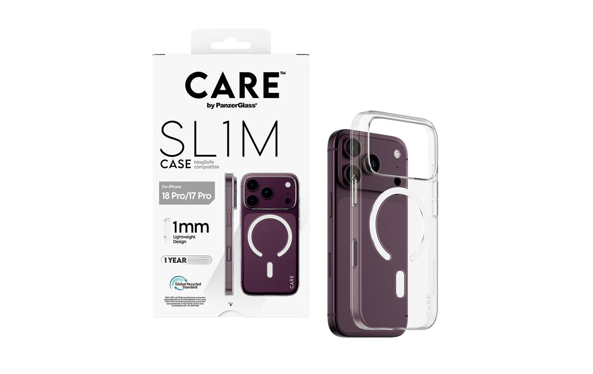 PanzerGlass CARE SL1M Backcover – für Apple iPhone 18 Pro, iPhone 17 Pro, MagSafe, PC, Transparent