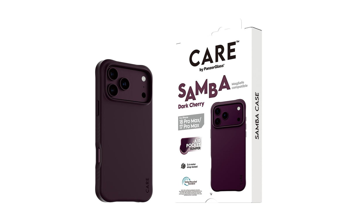 PanzerGlass CARE Samba Backcover – für Apple iPhone 18 Pro Max/17 Pro Max, MagSafe, TPU, Transparent