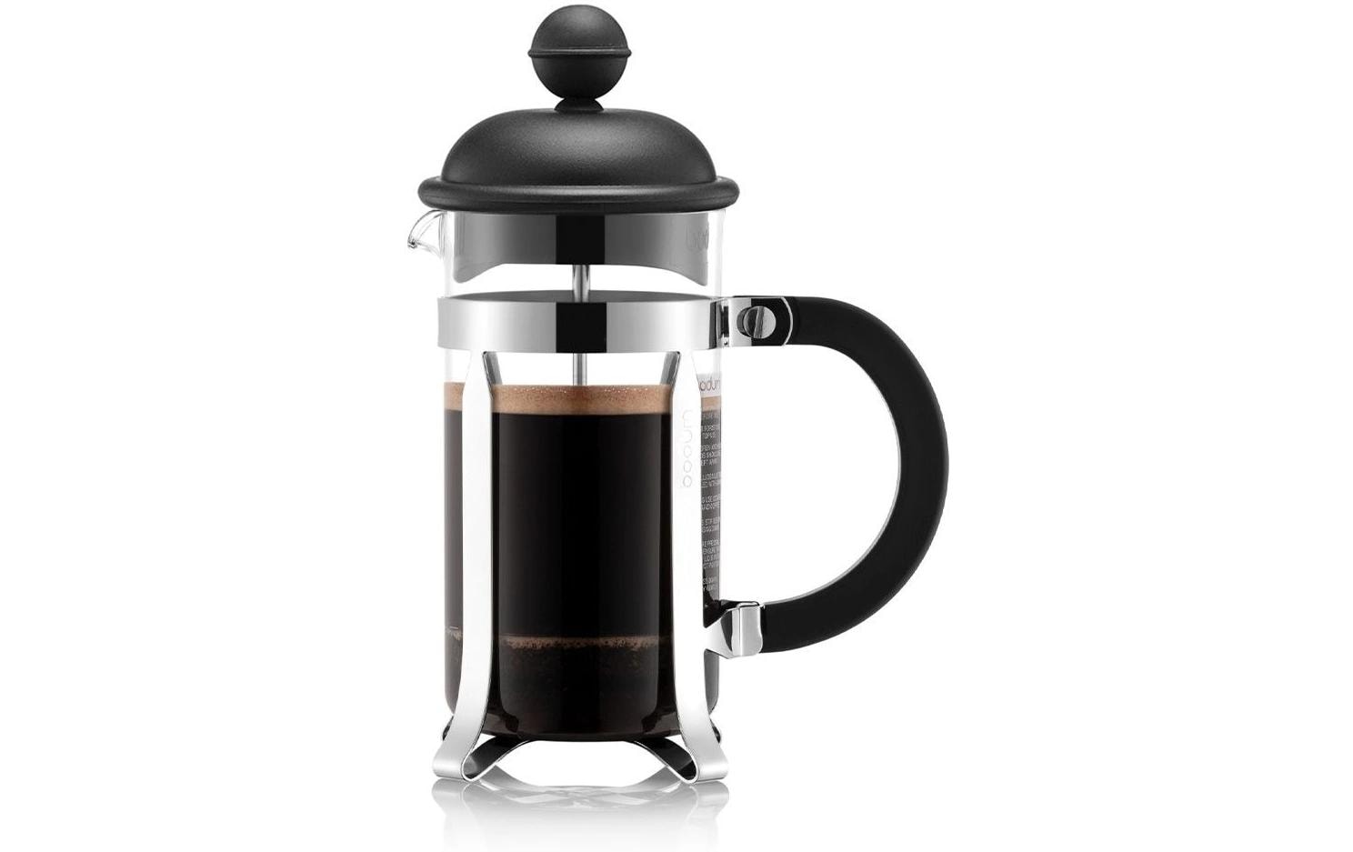 Bodum French Press / Kaffeebereiter – 0,4 l, 3 Tassen, Glas/Kunststoff