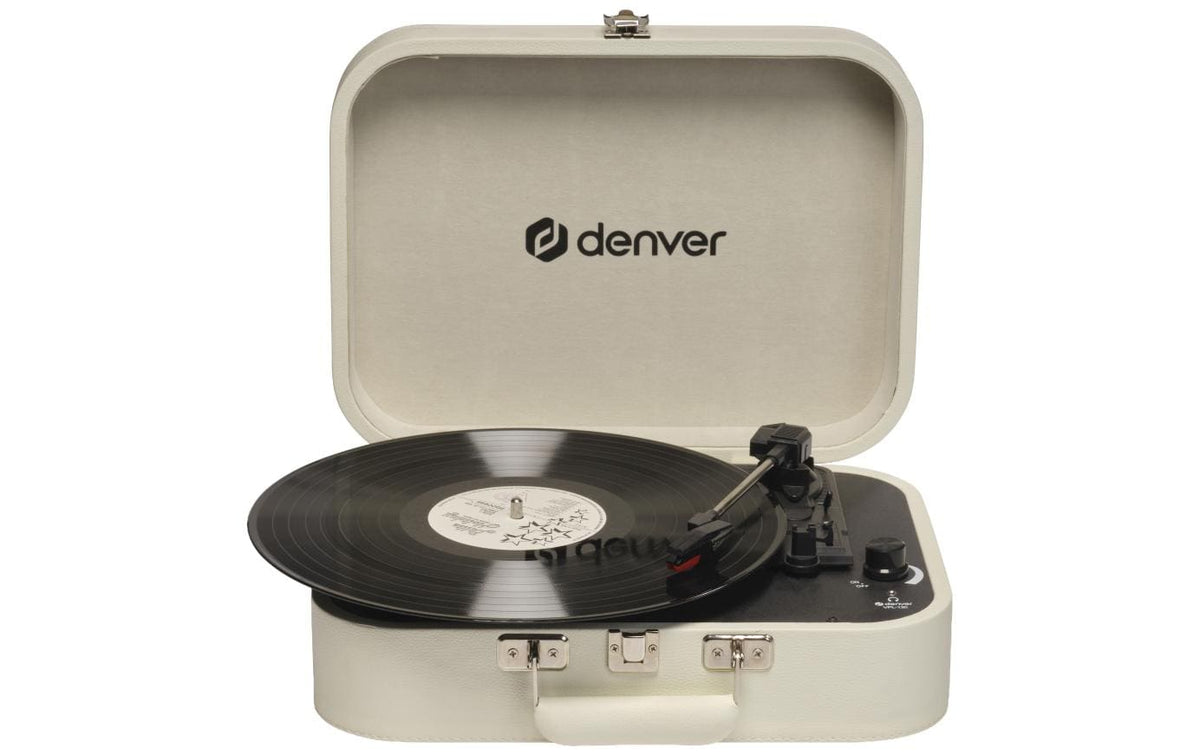 Denver VPL-130 – Plattenspieler (Riemenantrieb, automatisch), 33⅓/45/78 U/min – Beige