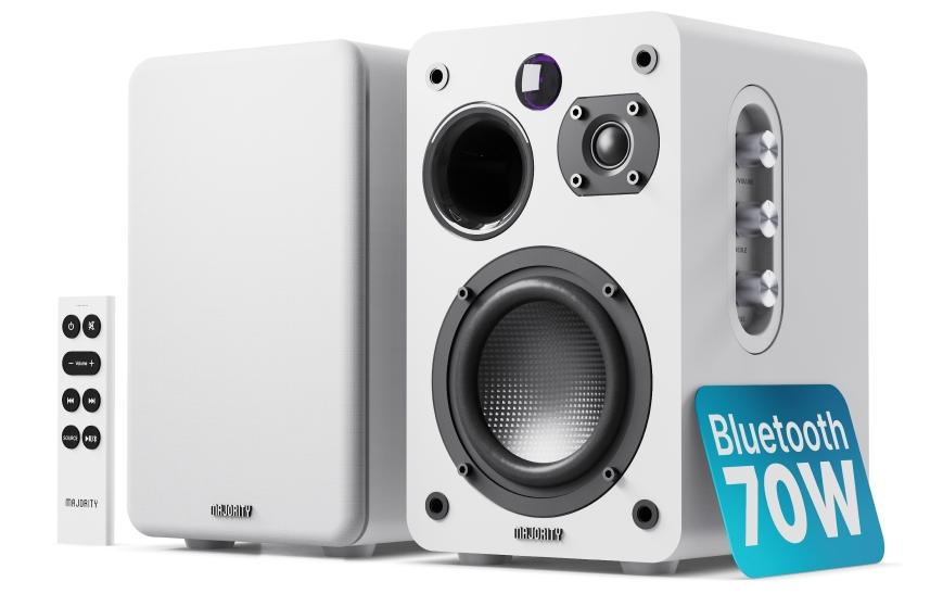 Majority D70X – Aktivlautsprecher – 2-Wege, 70 W, Weiss