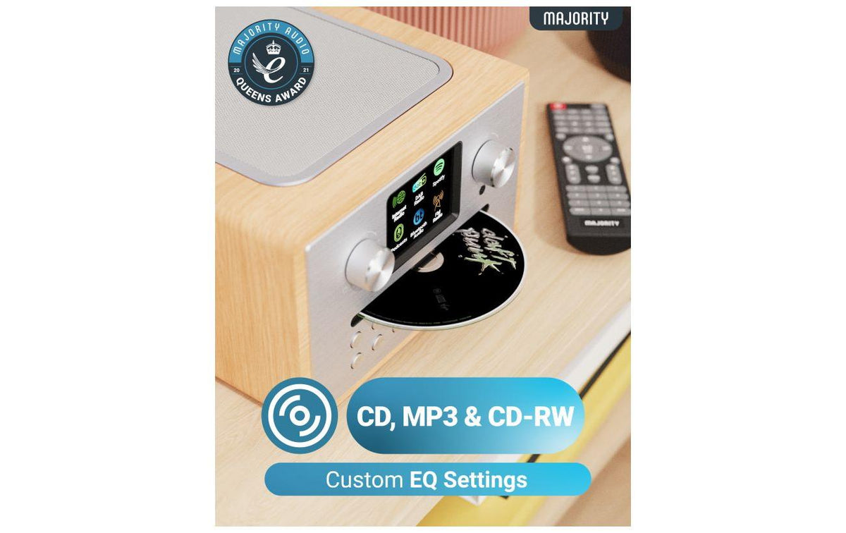 Majority Homerton2 – Internetradio, DAB+/UKW, CD, Bluetooth, WLAN – Eiche