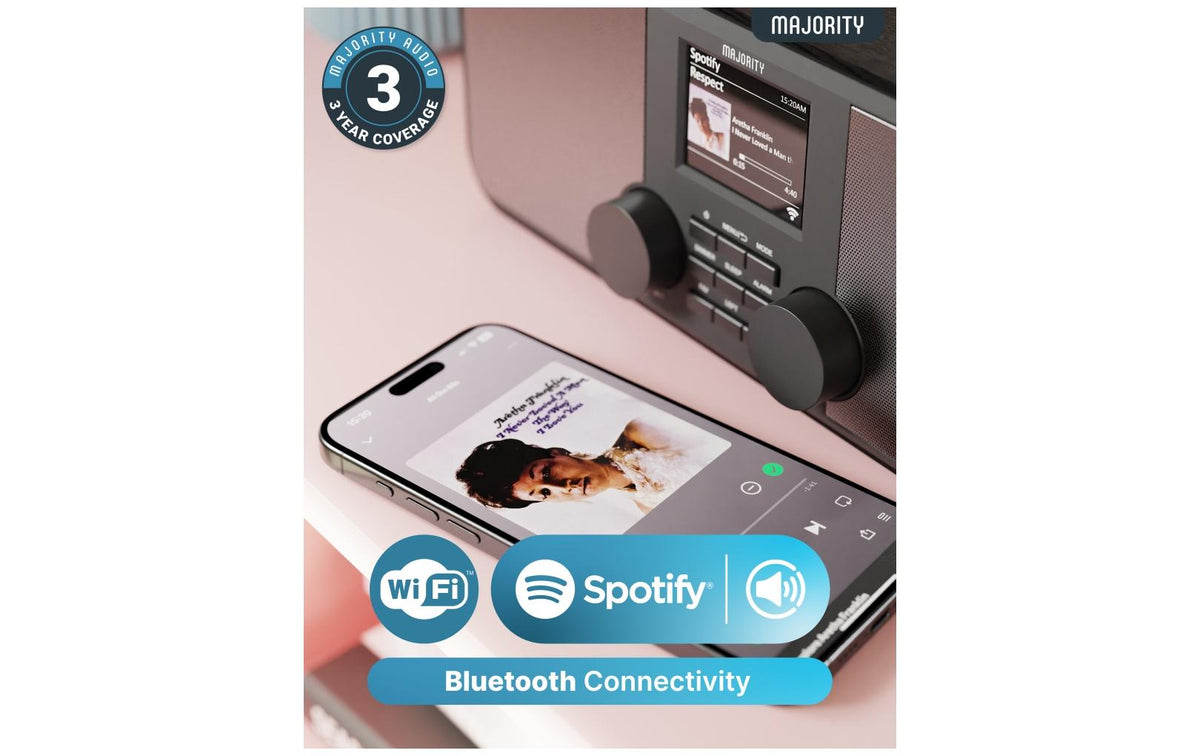 Majority Rostock – Internetradio, DAB+/UKW, Bluetooth, Weckfunktion