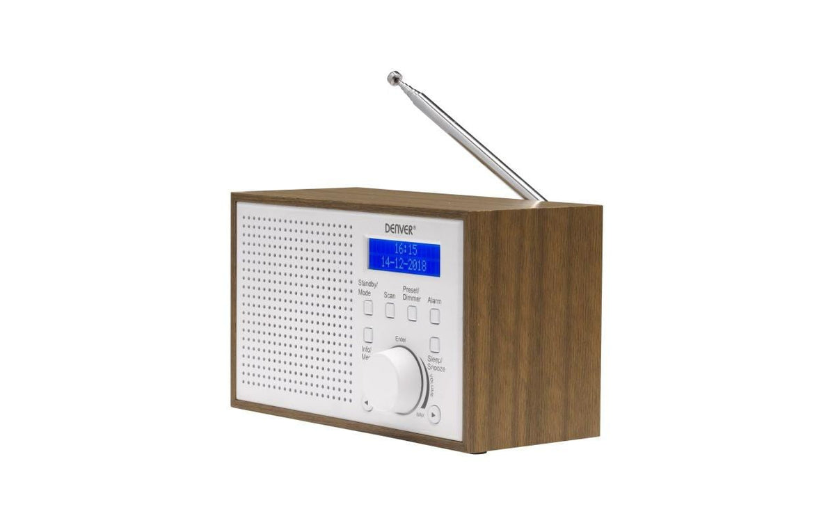 Denver DAB-46W – Internetradio, DAB+/UKW, Bluetooth – Weiss