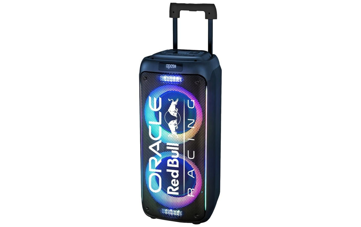 Red Bull Racing Oracle Red Bull Racing RB-SK220 – Bluetooth-Lautsprecher – 320 W, IPX5, 3 h, LED-Beleuchtung, Schwarz