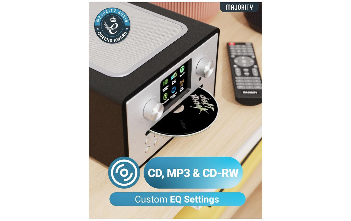 Majority Homerton 2 – Internetradio, DAB+/UKW, Bluetooth, WLAN – Schwarz