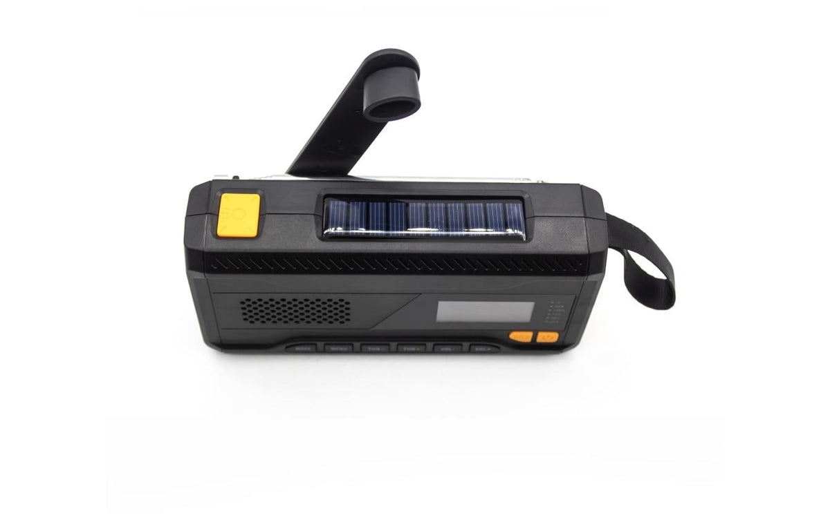 Denver SCD-2033 – Tragbares DAB+ Radio, UKW, Bluetooth 5.3, Powerbank, Akku 2'000 mAh, Solar/Dynamo – Schwarz