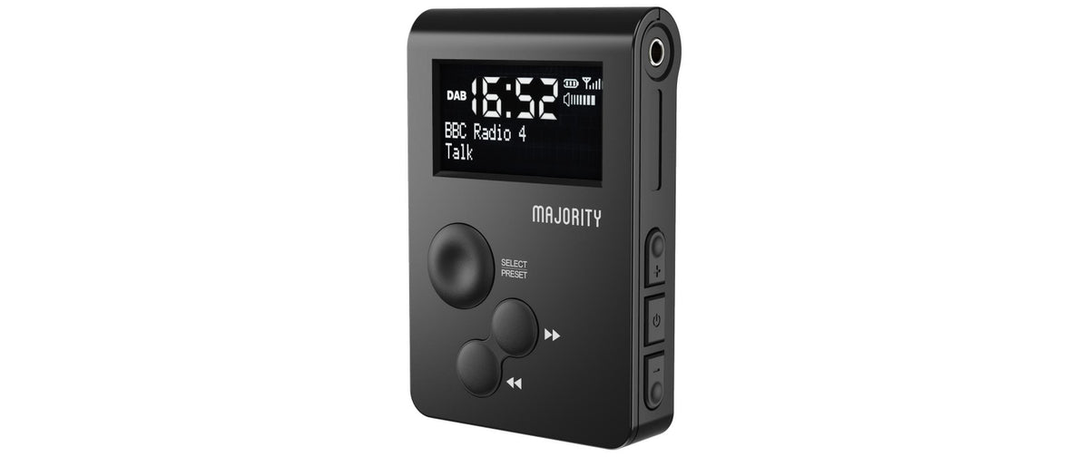 Majority Petersfield Go – Tragbares DAB+ Radio, UKW, 12 h Akku – Schwarz
