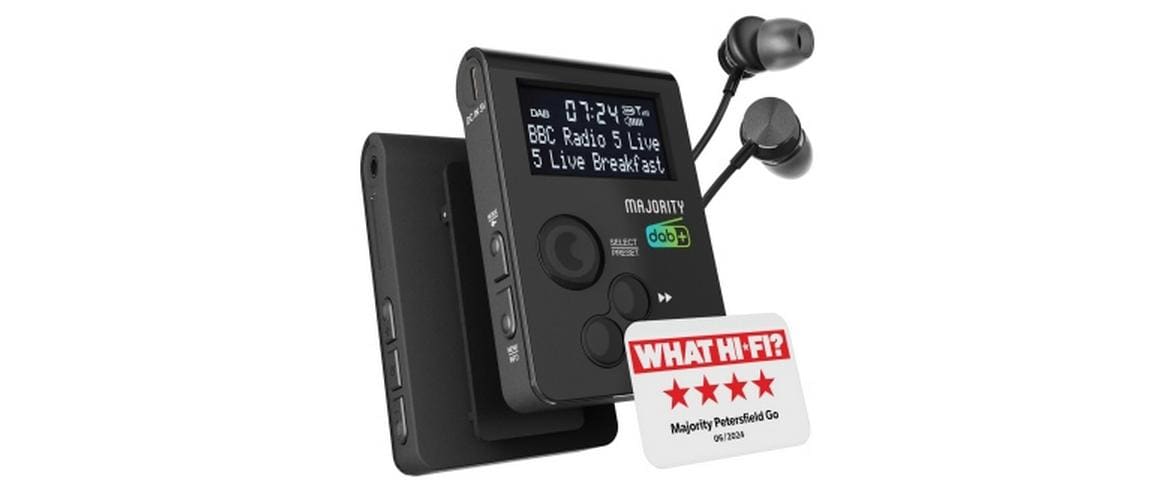 Majority Petersfield Go – Tragbares DAB+ Radio, UKW, 12 h Akku – Schwarz