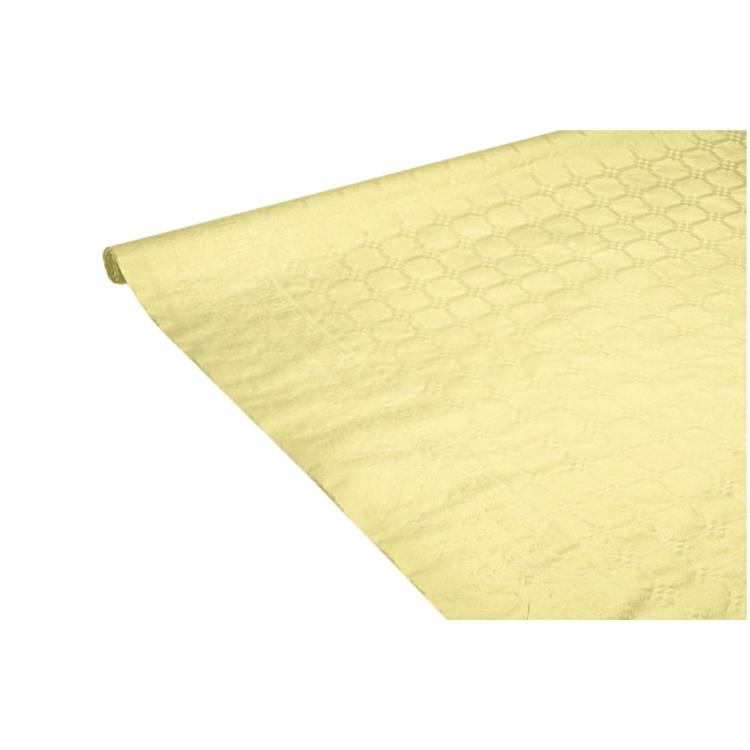 Venardo tableline Venardo Tischdecke auf Rolle – 100 cm×10 m, Papier, Gelb, Damast