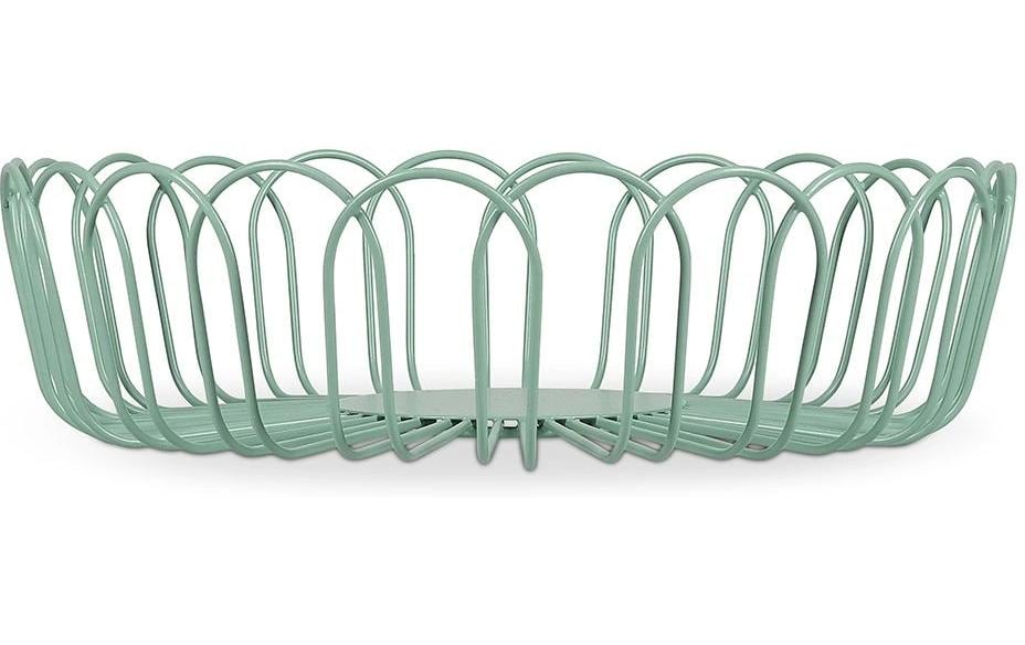 Ona Früchteschale Flores Big – Ø 26,5 cm, H 7,5 cm, Metall, Grün