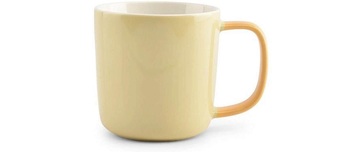 ONA Kaffeebecher Mae – 370 ml, Ø 8,8 cm, Porzellan, Gelb, spülmaschinenfest, mikrowellengeeignet
