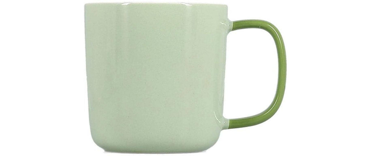 ONA Kaffeebecher Mae – 370 ml, Ø 9 cm, H 9 cm, Porzellan, Hellgrün, spülmaschinenfest, mikrowellengeeignet