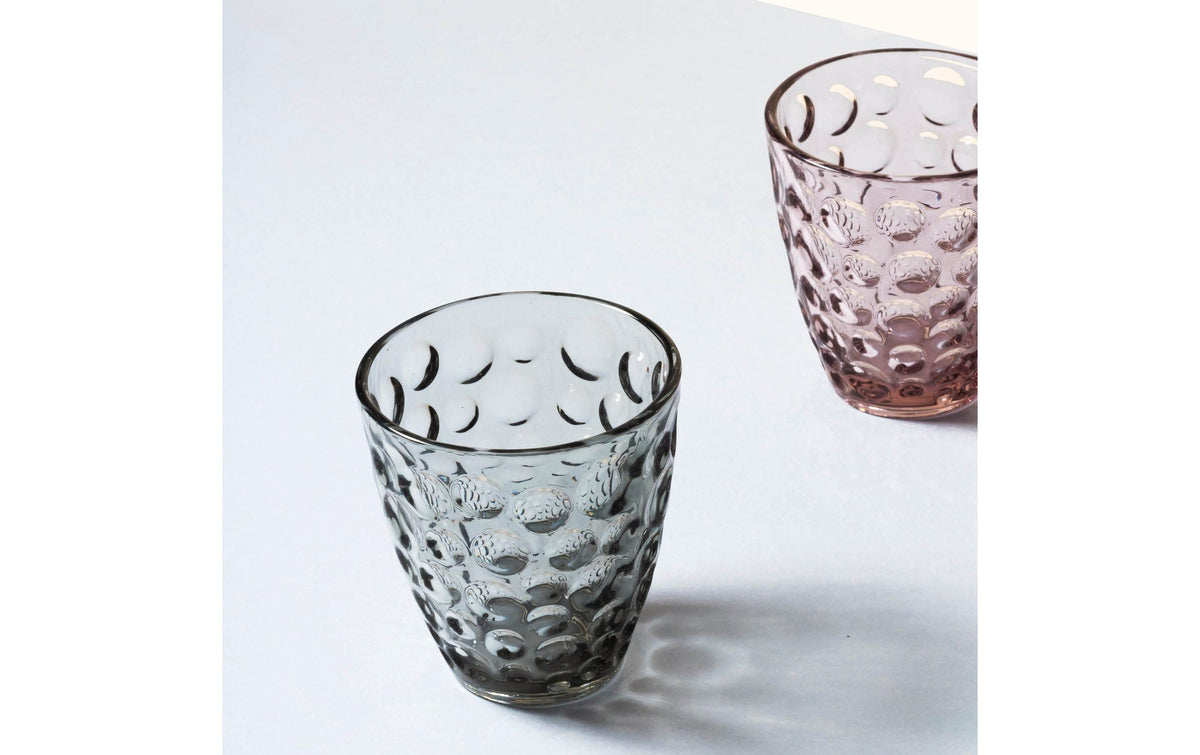 ONA Trinkglas Bubble – 220 ml, Ø 8,7 cm, Glas, Grau, spülmaschinenfest