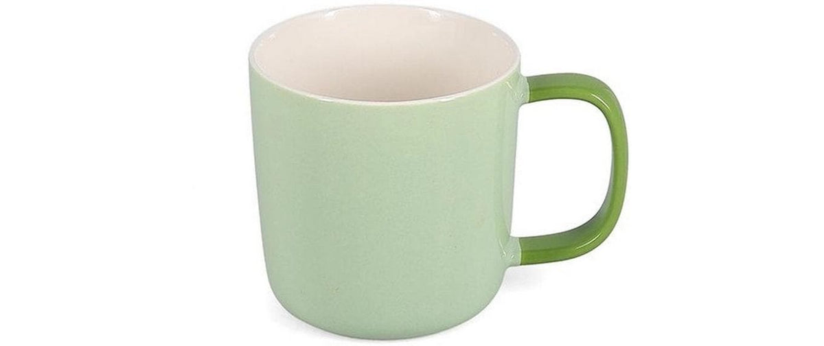ONA Kaffeebecher Mae – 370 ml, Ø 9 cm, H 9 cm, Porzellan, Hellgrün, spülmaschinenfest, mikrowellengeeignet