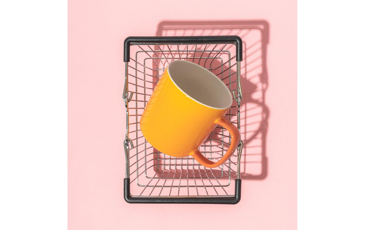 ONA Kaffeetasse – 370 ml, Ø 9,0 cm, Porzellan, Orange, spülmaschinenfest, mikrowellengeeignet