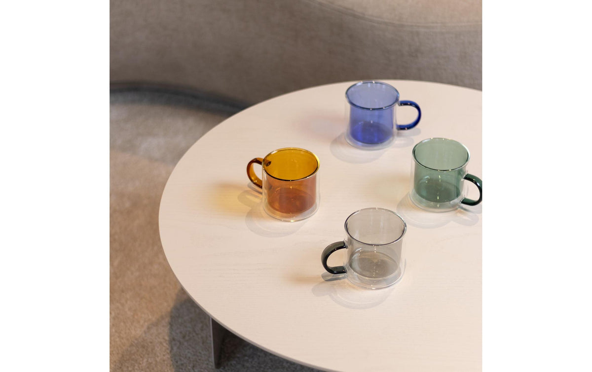 Ona Teetasse – 270 ml, Ø 8,5 cm, Borosilikatglas, Blau, doppelwandig