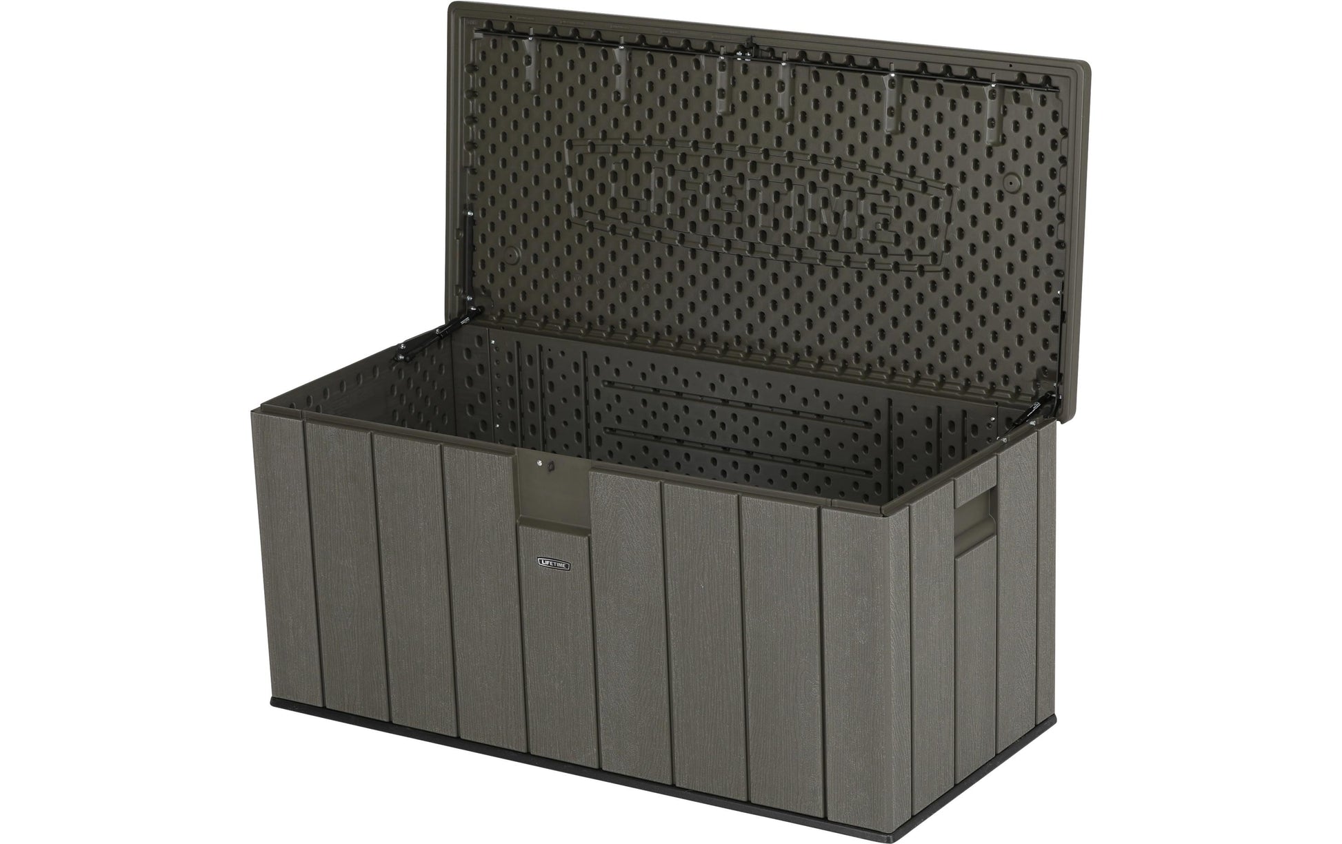 Lifetime Brands Lifetime Aufbewahrungsbox 570 L (mit Deckel) – Kunststoff/Stahl – Braun – Doppelwandig, Wasserfest
