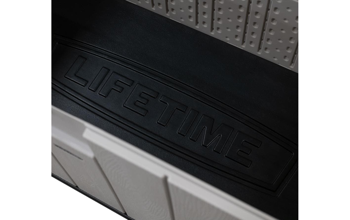 Lifetime Brands Lifetime Kissenbox Aufbewahrungsbox 568 l – Kunststoff – Sand – 1510 × 700 × 720 mm