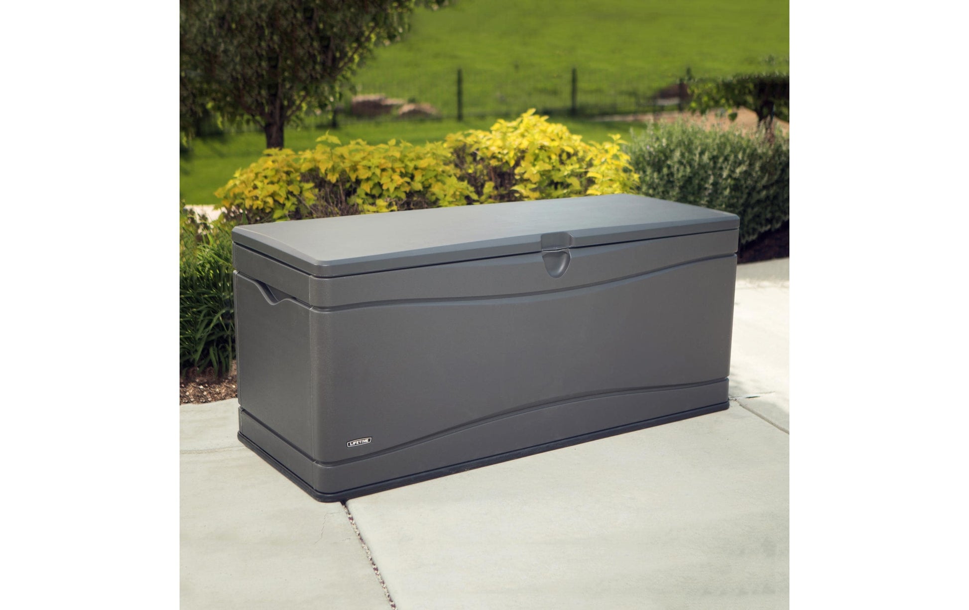 Lifetime Brands Lifetime Kissenbox Aufbewahrungsbox 495 l – Kunststoff – Anthrazit – Wasserfest – 1530 × 680 × 610 mm