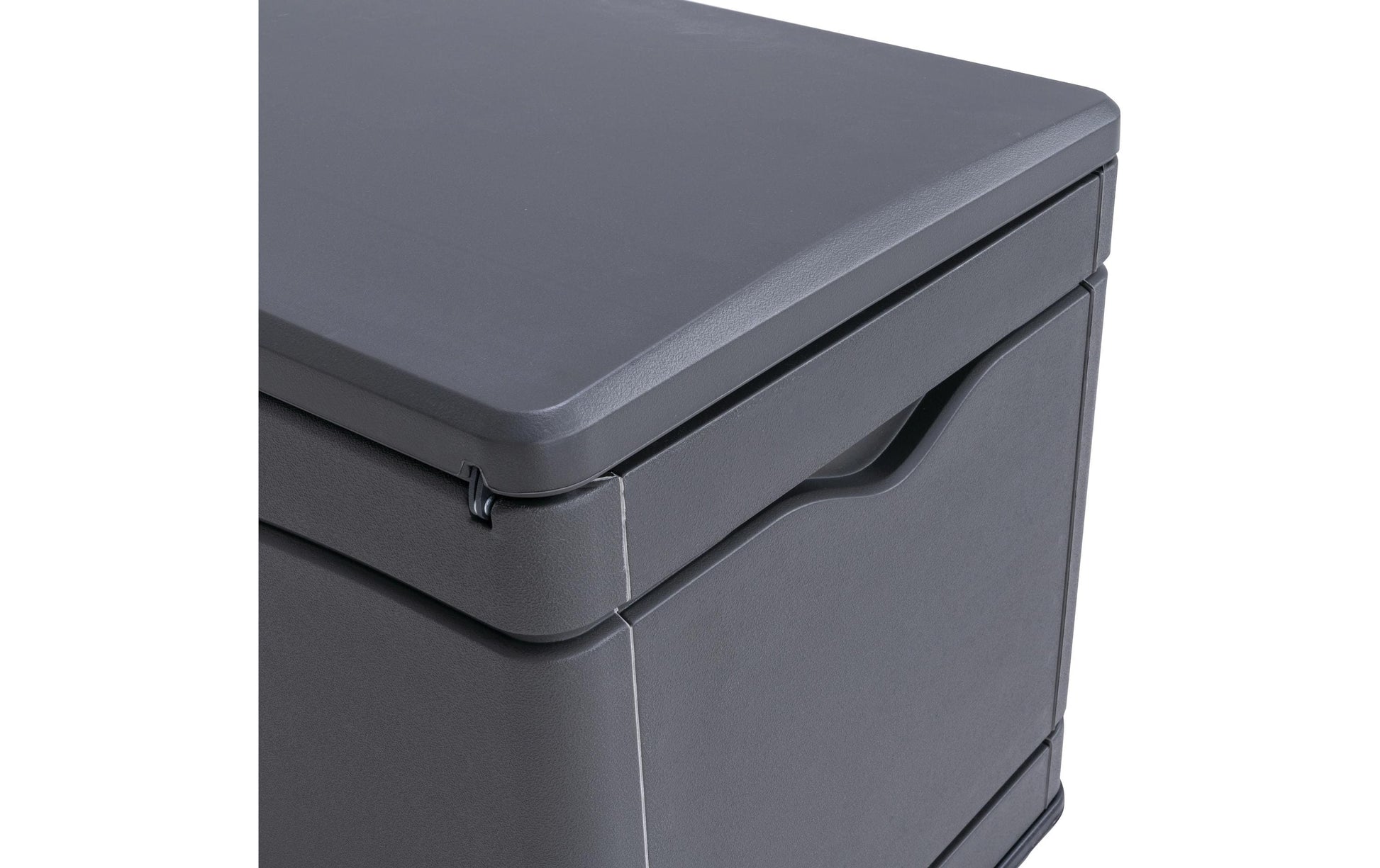 Lifetime Brands Lifetime Kissenbox Aufbewahrungsbox 495 l – Kunststoff – Anthrazit – Wasserfest – 1530 × 680 × 610 mm