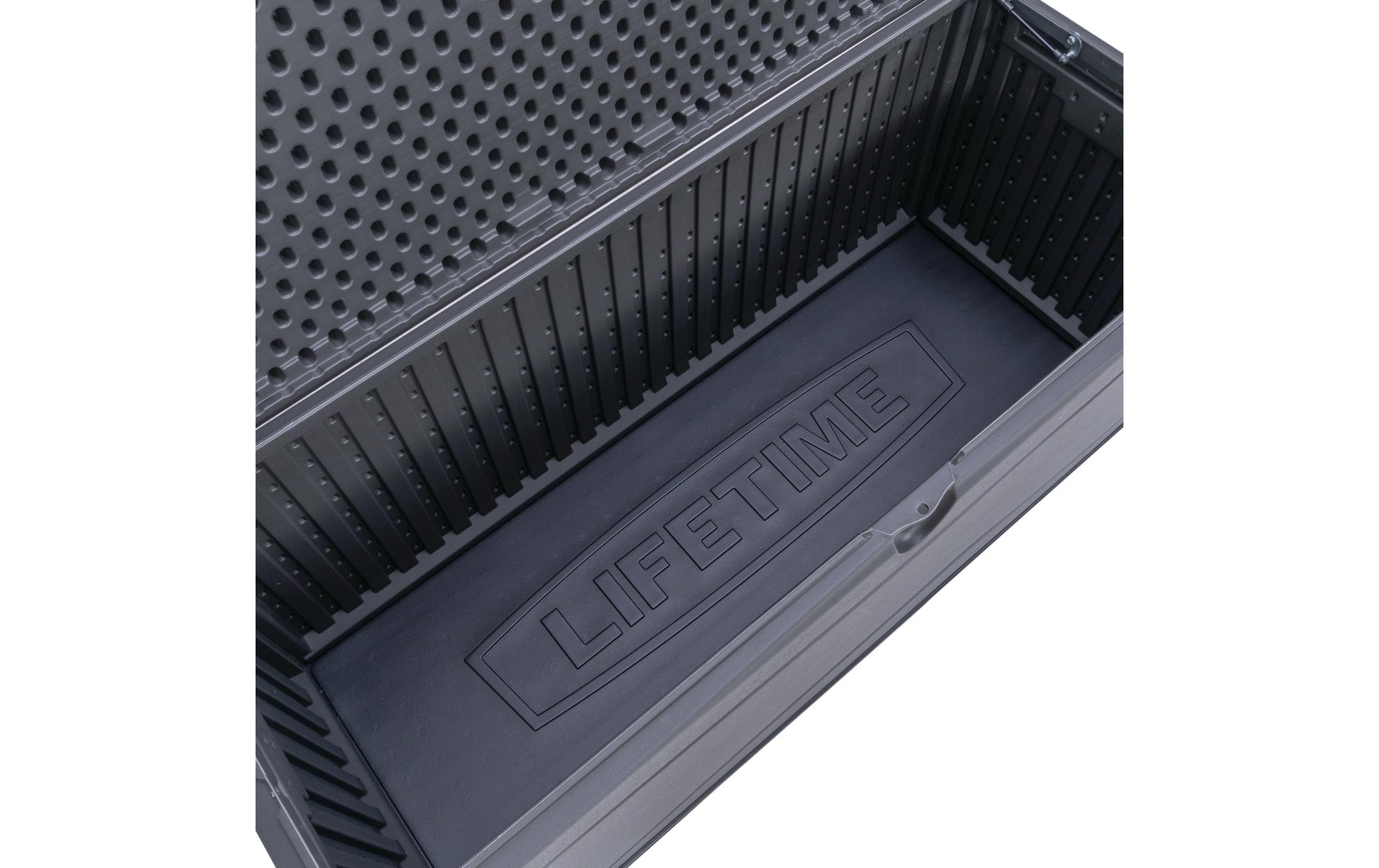 Lifetime Brands Lifetime Kissenbox Aufbewahrungsbox 495 l – Kunststoff – Anthrazit – Wasserfest – 1530 × 680 × 610 mm