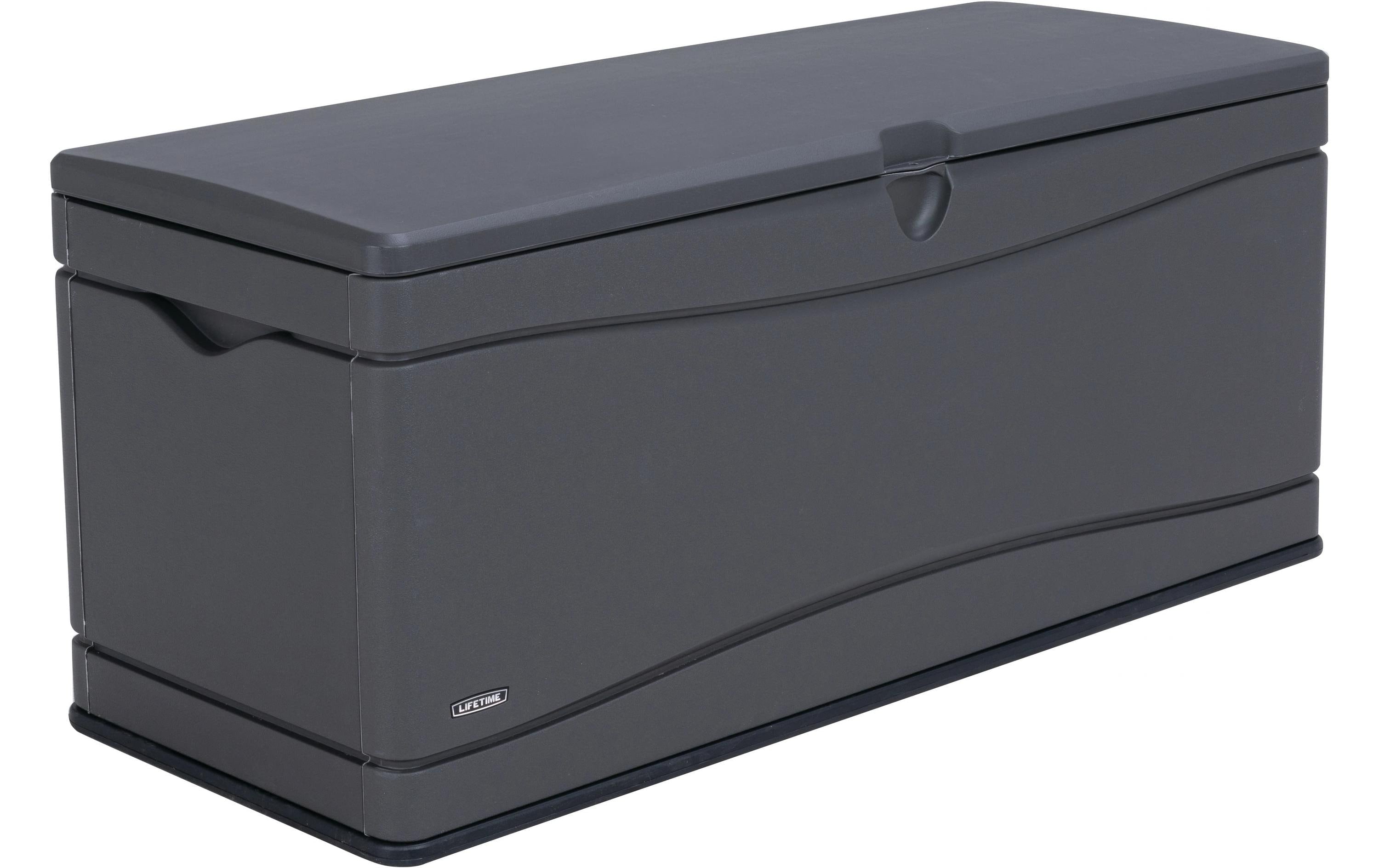 Lifetime Brands Lifetime Kissenbox Aufbewahrungsbox 495 l – Kunststoff – Anthrazit – Wasserfest – 1530 × 680 × 610 mm