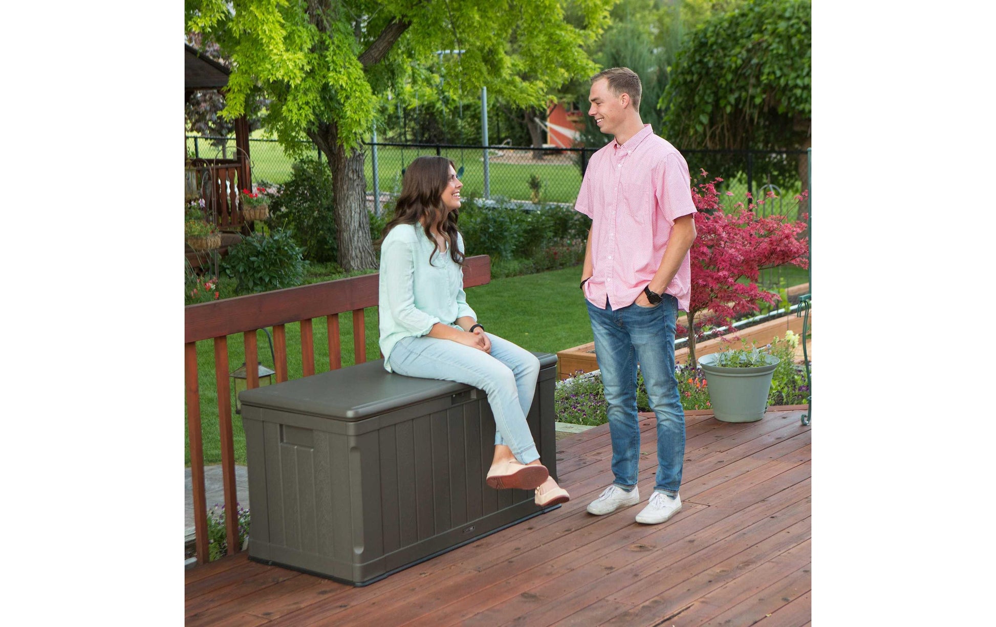 Lifetime Brands Lifetime Premium Aufbewahrungsbox 440 L – Kunststoff – Braun – Doppelwandig, UV-Schutz – 1285 × 672 × 640 mm