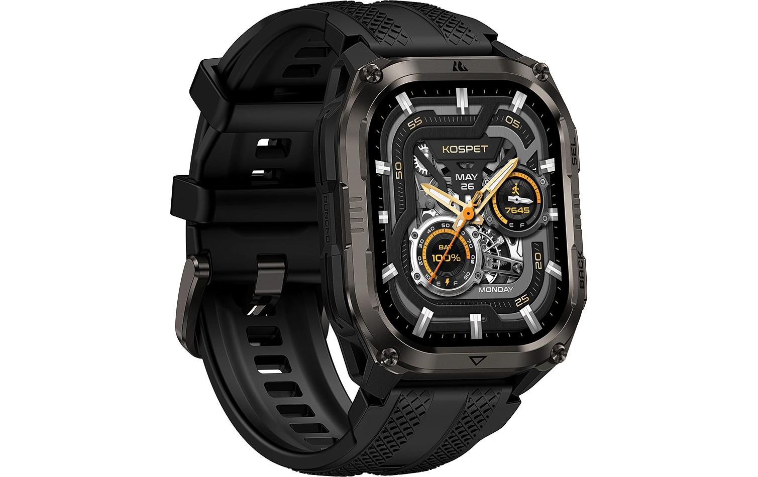 Kospet Pulse 2 GPS – Polymer Schwarz, 50 m, für Android, iPhone