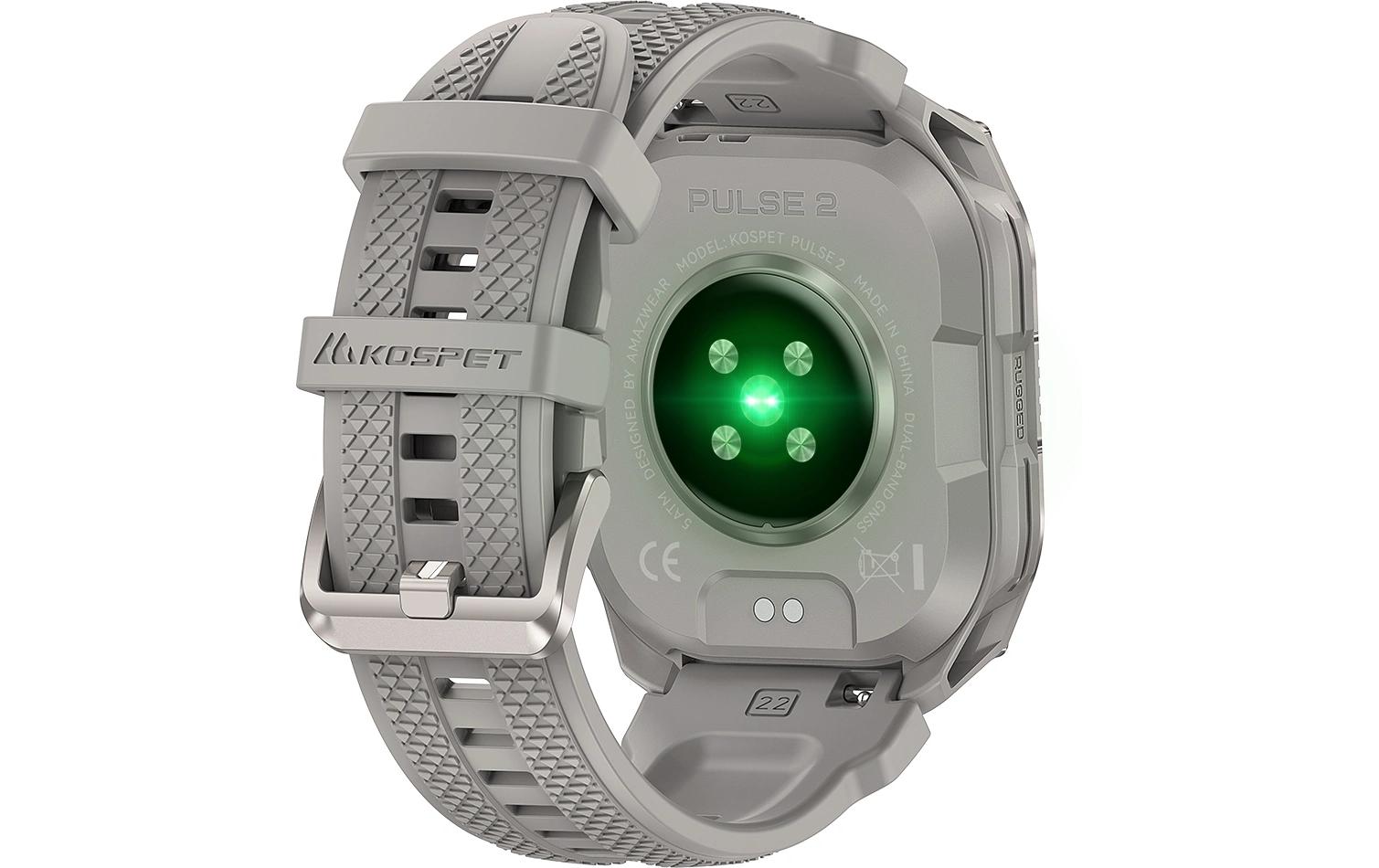 Kospet Pulse 2 GPS – Polymer Silber, 50 m, für Android, iPhone